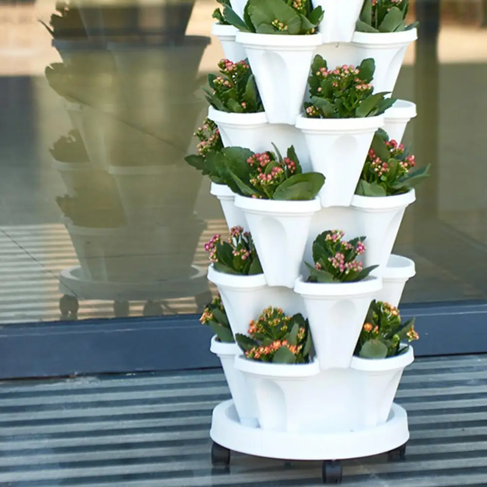 

Useful Plant Pot Vertically Stackable Multi-Use Strawberry Herb Planter Planter Planting Basket