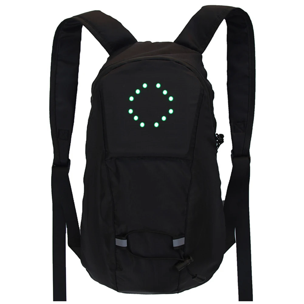 15L Bicycle Bag USB LED Turn Signal Light Remote Control Safety Bag Outdoor Hiking Climbing Backpack Waterproof Sport Backpack