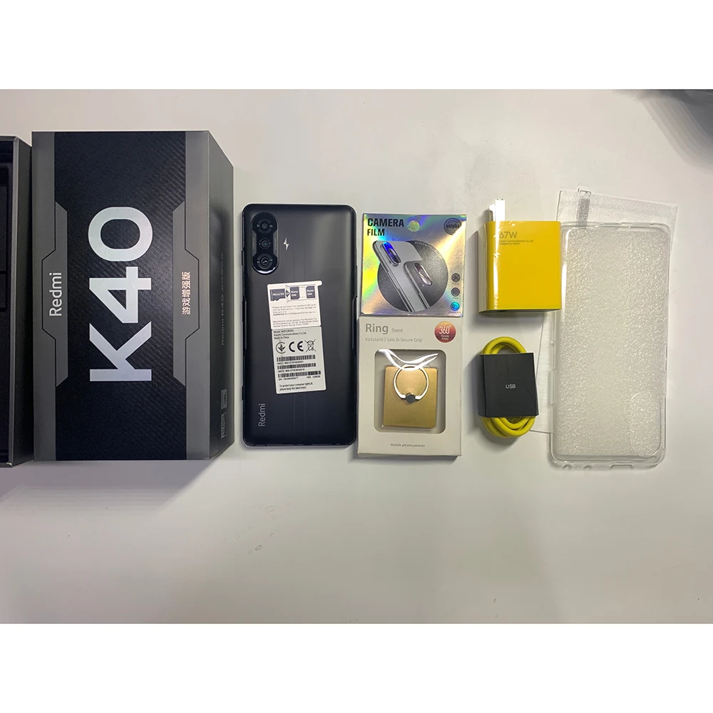 Tanie Oryginalny Telefon Komórkowy Xiaomi Redmi K40 Smartfon Do Gier, Android 11 MIUI 12.5 Octa Core Globalny ROM 67W Szybkie ładowanie