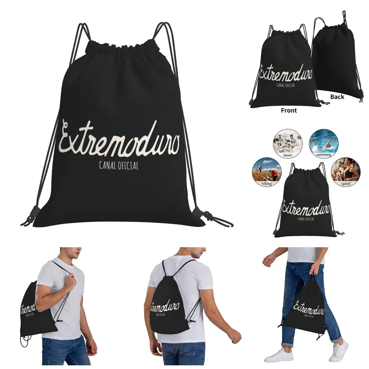 

Drawstring Bags Gym Bag EXTREMODURO(6) Backpack Geeky Vintage Field pack
