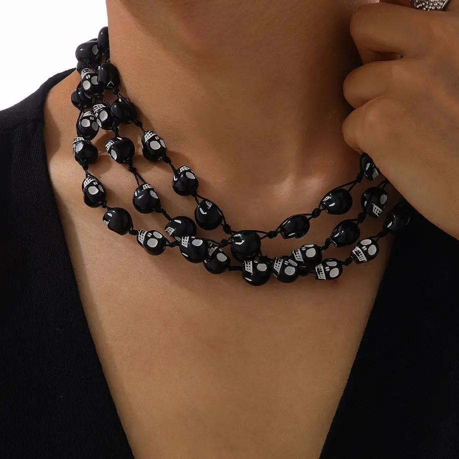 Мужское Регулируемое Пластиковое Ожерелье В Форме Скелета Lactero Повседневная