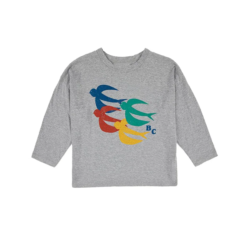 Ins 2022 Bobo Kids T-Shirts Girls Boys Shirts Boy Tee Baby Long Sleeve Tshirt Cartoon Tops Enfant T Shirt Funny Children Clothes