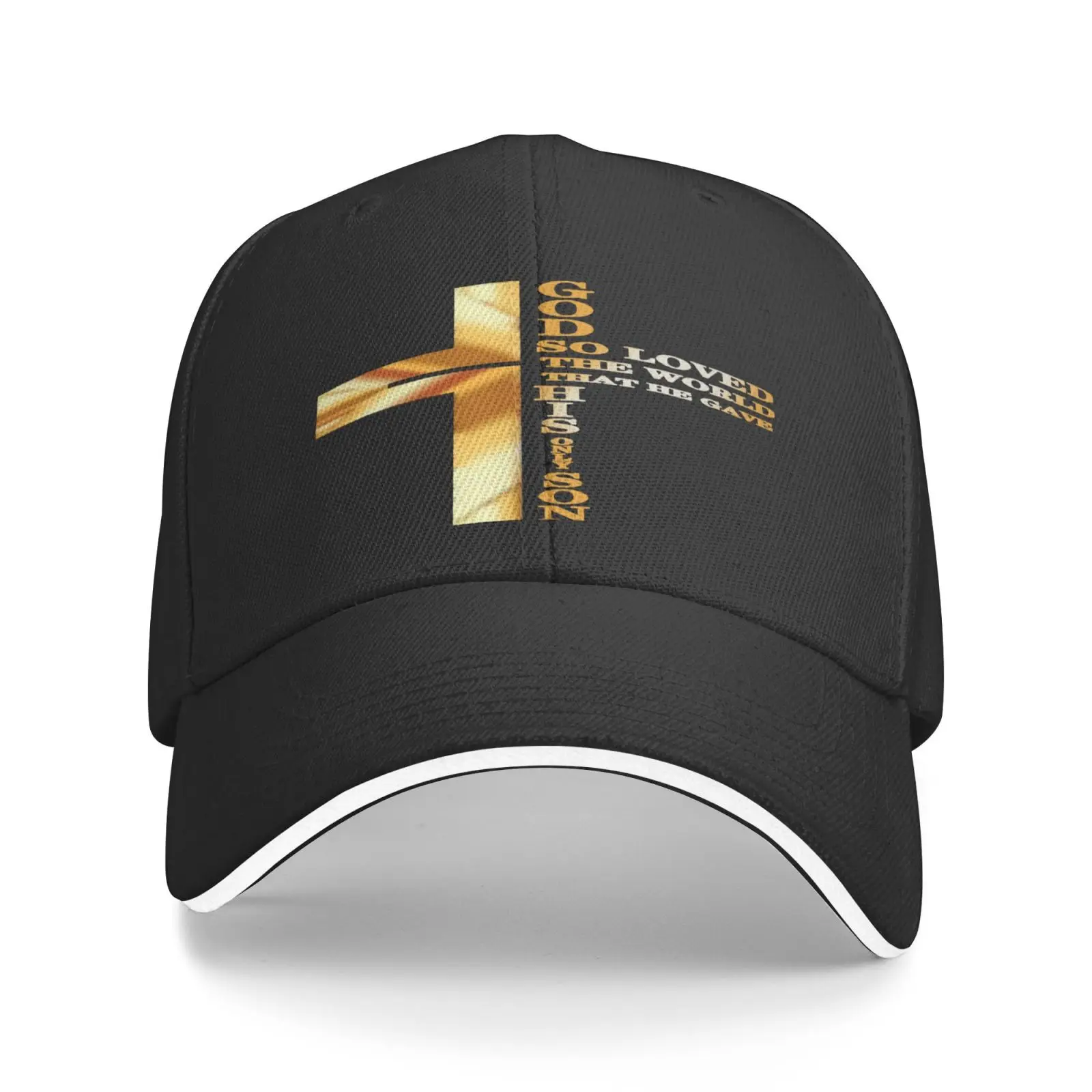 

John 316 Bible Verse Gold Cross Men's Caps Cap Male Cowgirl Beret Women Beanies For Men Beret Men Custom Logo Beret Men Brazil