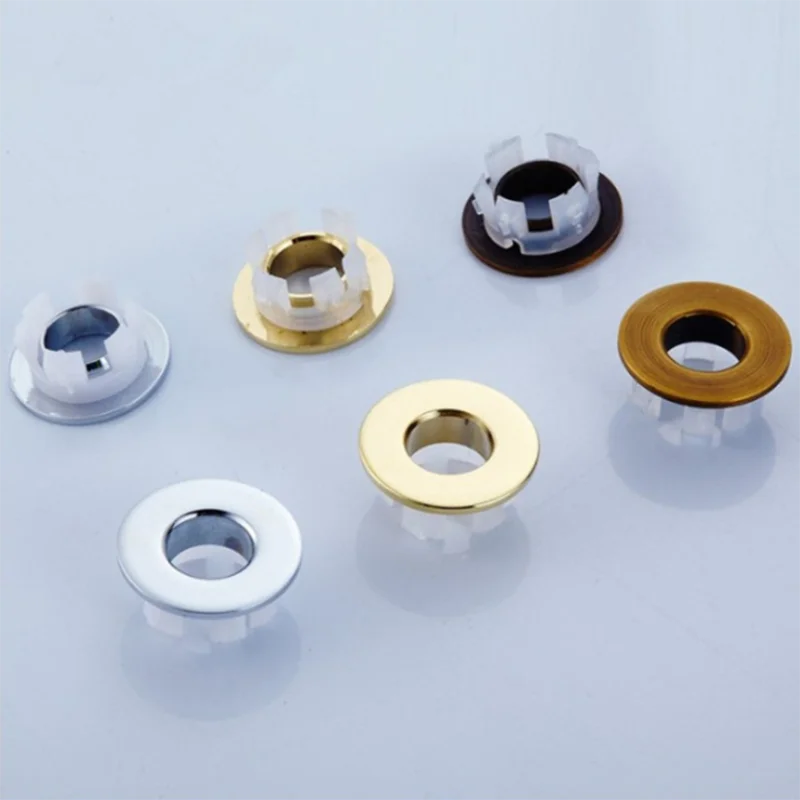 

Basin Faucet Sink Overflow Cover Brass Six-foot Ring Insert Replacement Hole Cover Cap Chrome Trim Bathroom Accessories