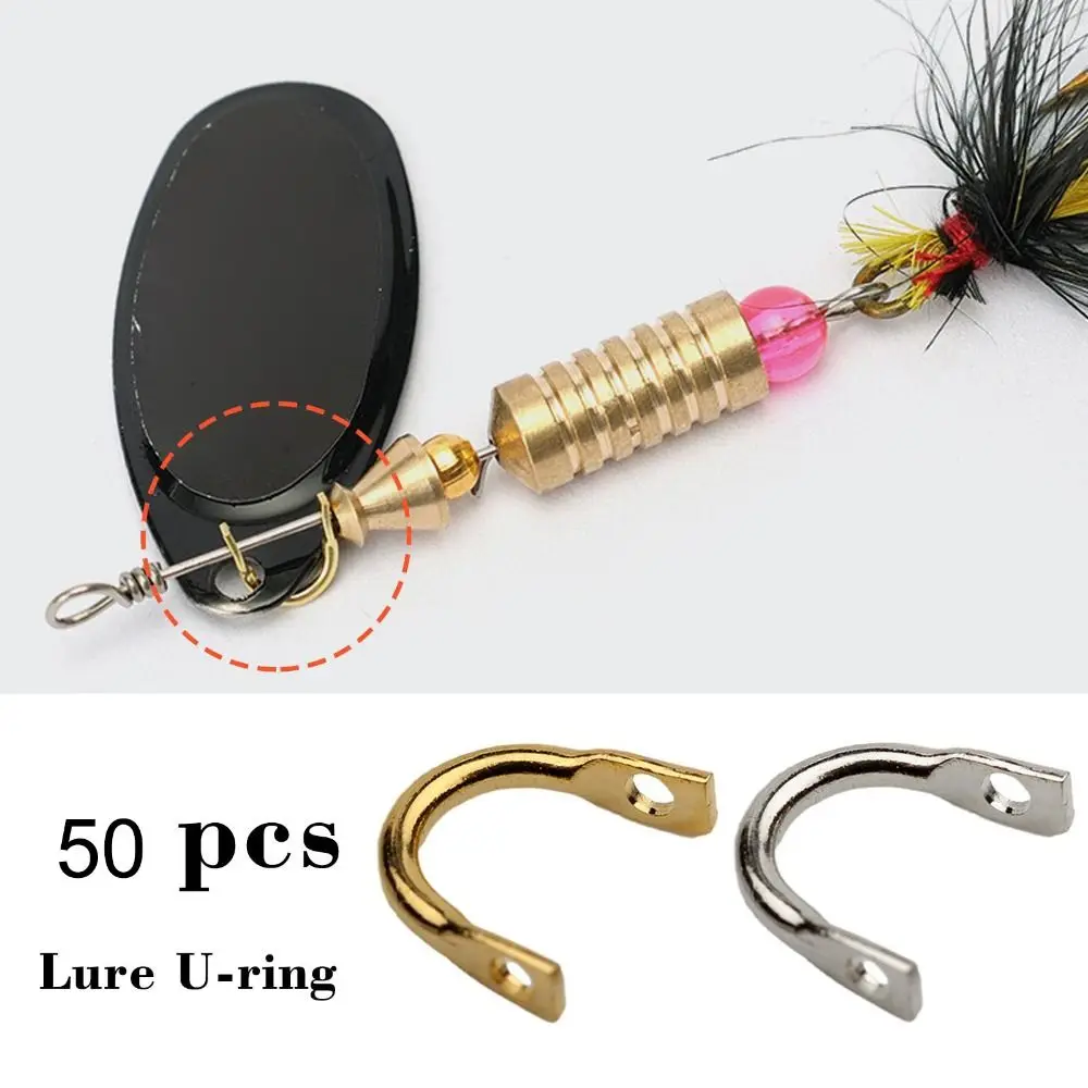 

100Pcs Brass Fishing Clevis Easy Spin Spinner Clevis Fishing Spoon Spinnerbait Lure Accessories DIY Making Fishing Tackle