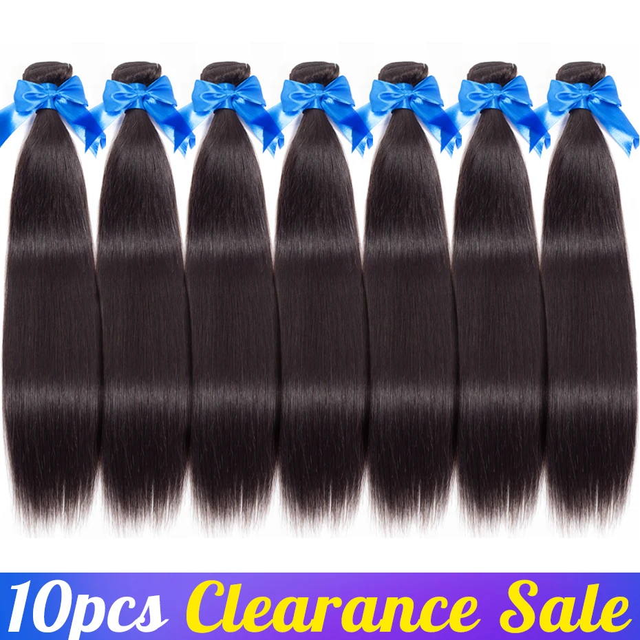 10 Bundles/lot Peruvian Straight Human Hair Weave 8-30inch Wholesale Price 100% Human Hair Can Mix Length Remy 100g/bundle