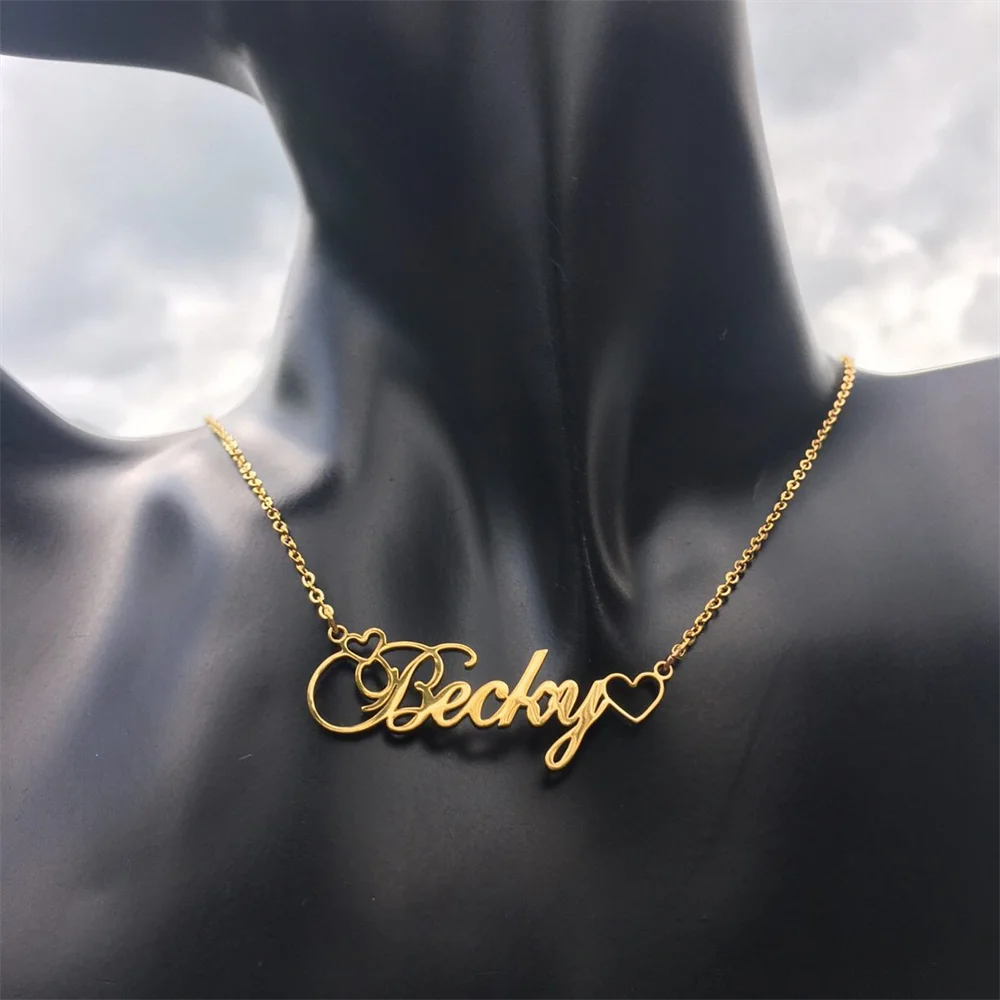 Персонализированные ожерелья с двойным именем