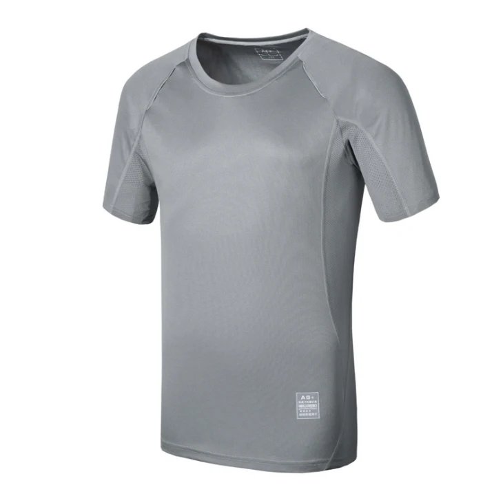 

2 pcs quick drying round neck T-shirt sports fitness outdoor group run clothes custom logo custom pattern Men's Short VBB59