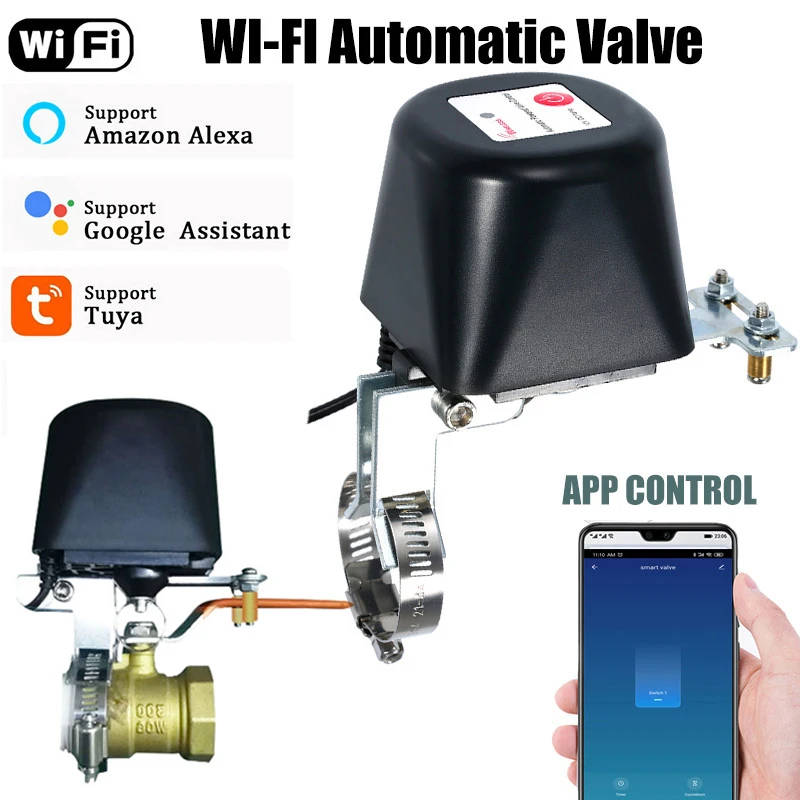 

NEW Automatic Manipulator Shut Off Valve DC12V/1A For Alarm Shutoff Gas Water Pipeline Security Device For Kitchen&Bathroom