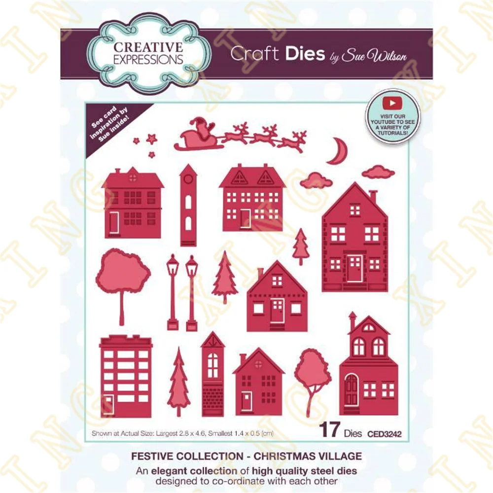

Christmas Village 2022 New Arrival Metal Cutting Die Various Card Series Scrapbook Paper Craft Knife Mould Blade Punch Dies