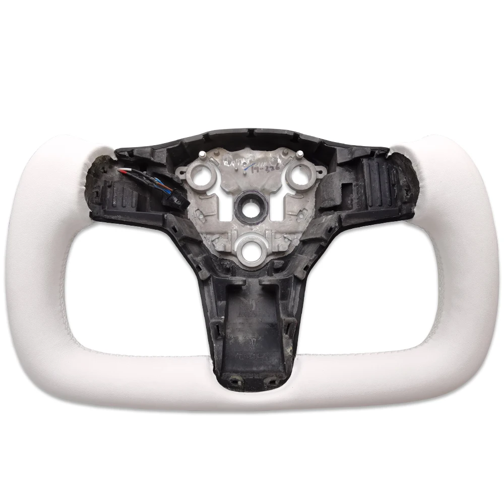 Карбар хомут алькантары оголенное Рулевое колесо для Tesla Model 3 модель Y полностью