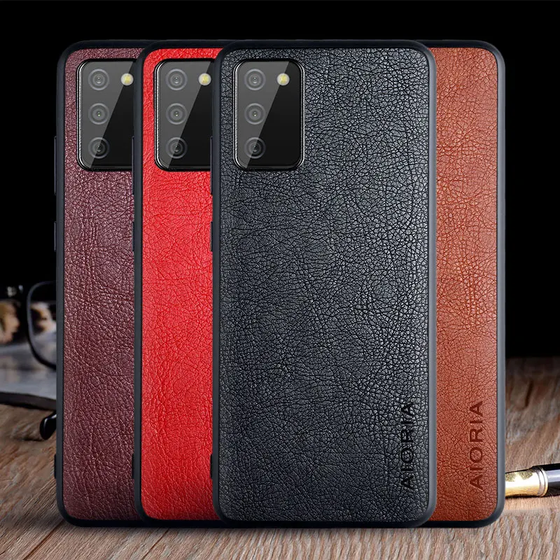 

Case for Samsung Galaxy A02S A03S M02S F02S funda luxury Vintage Leather soft cover phone coque for galaxy m02s a03s case capa
