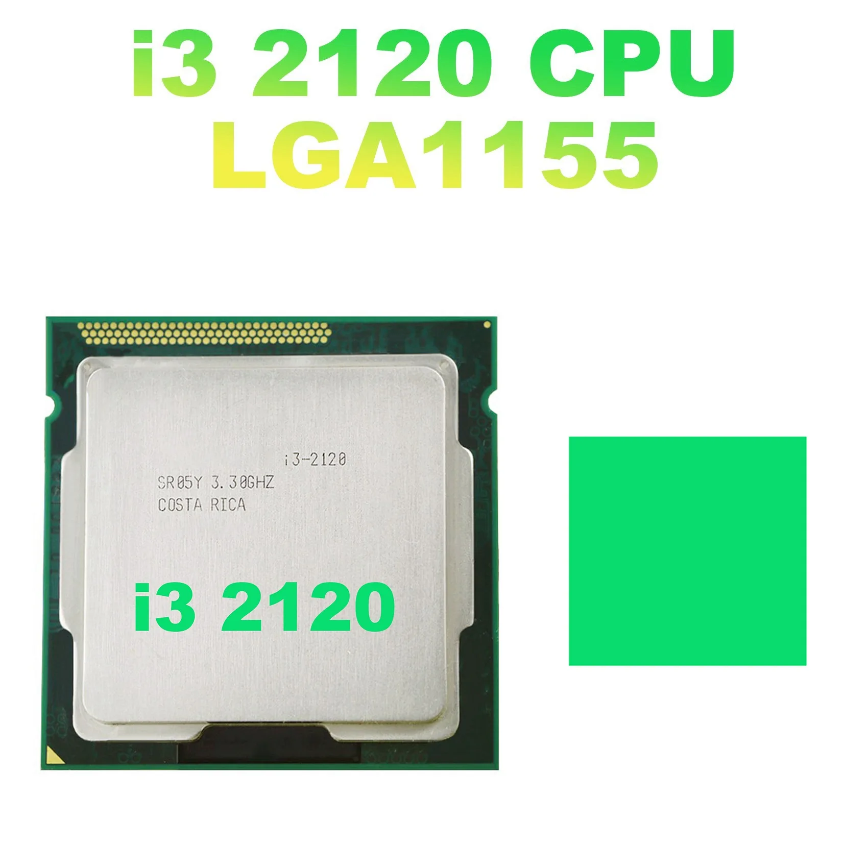 

For Core I3 2120 CPU LGA1155 Processor+Thermal Pad 3MB 65W Dual Core Desktop CPU for B75 USB Mining Motherboard