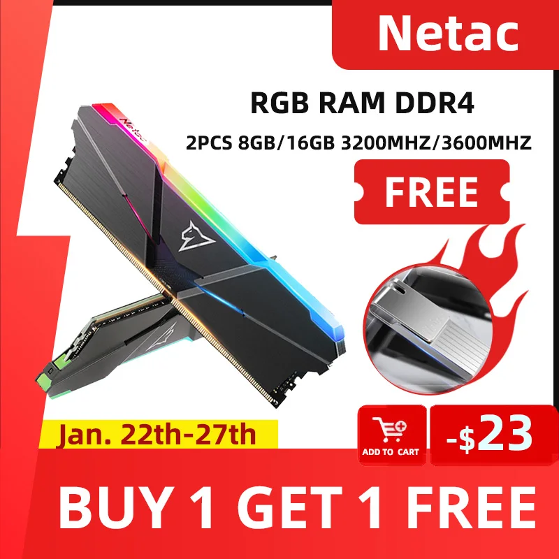 

Оперативная память Netac DDR4 8 Гб ddr4 16 Гб 3200 МГц 3600 МГц Память ОЗУ DIMM XMP DDR4 двухканальный радиатор для настольного компьютера ОЗУ для Intel AMD