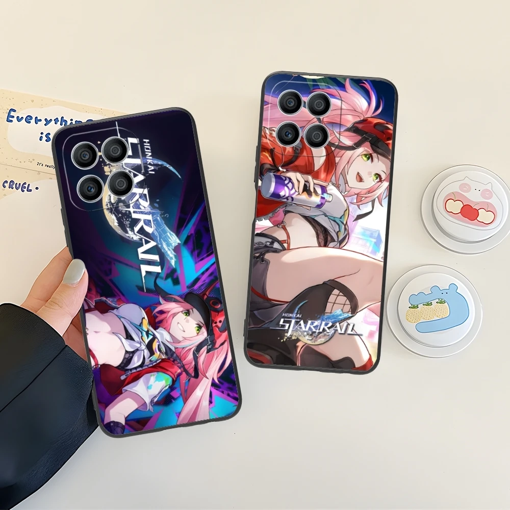 Honkai Star Rail Rappa Mobile Phone Case for Huawei Honor 90 80 70 60 50 30 20 10 9 8 7 Pro S SE Lite 5G Black Cover Shell