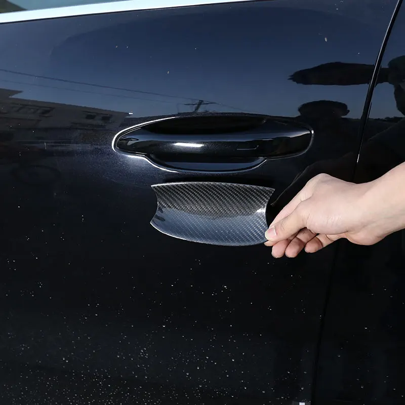 

For Porsche Cayenne 2018 2019 2020 2021 2022 2023 Real Carbon Fiber Car Door Bowl Cover Trim sticker car accessories