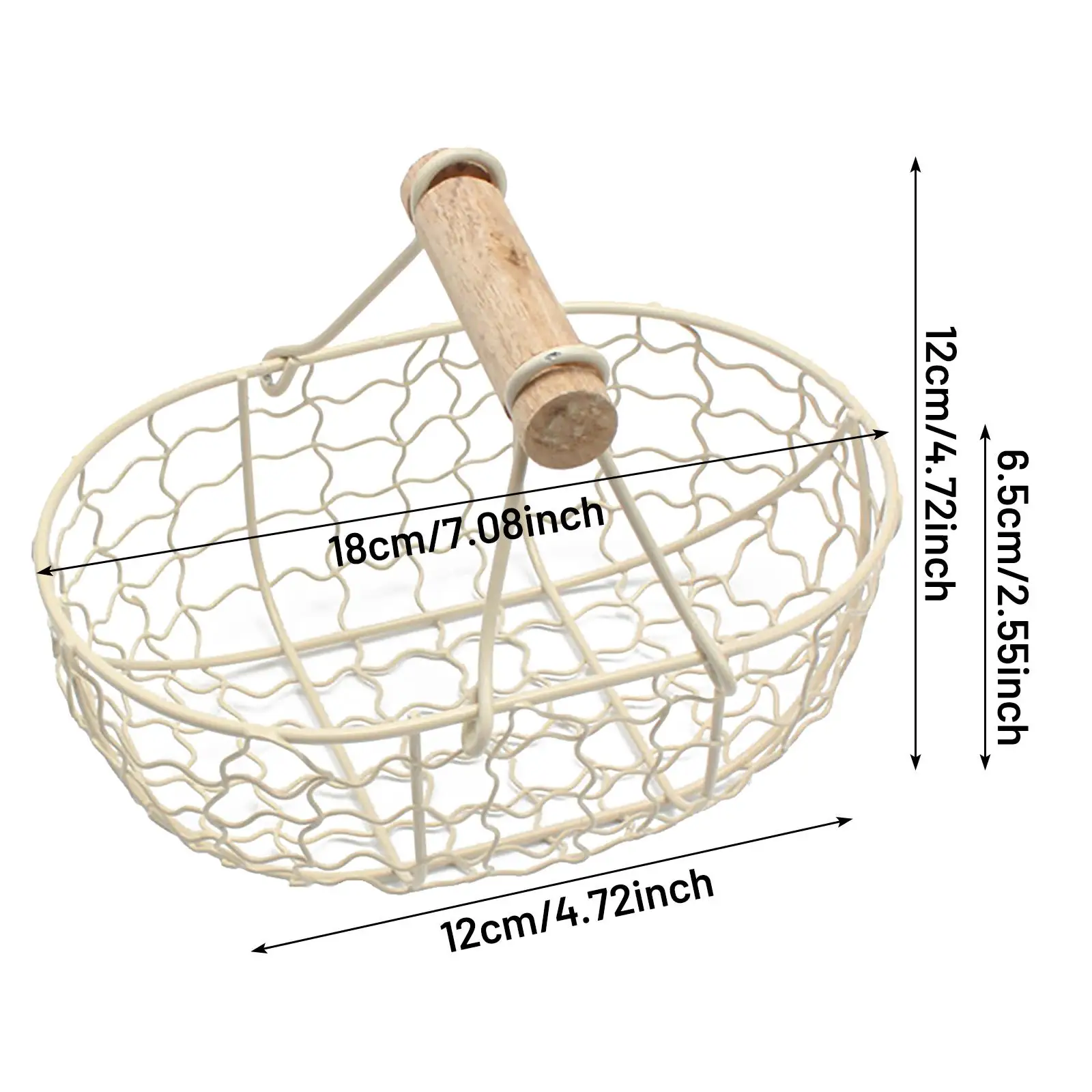 Железная корзина для хранения хлеба и фруктов с деревянным кухонным настольным