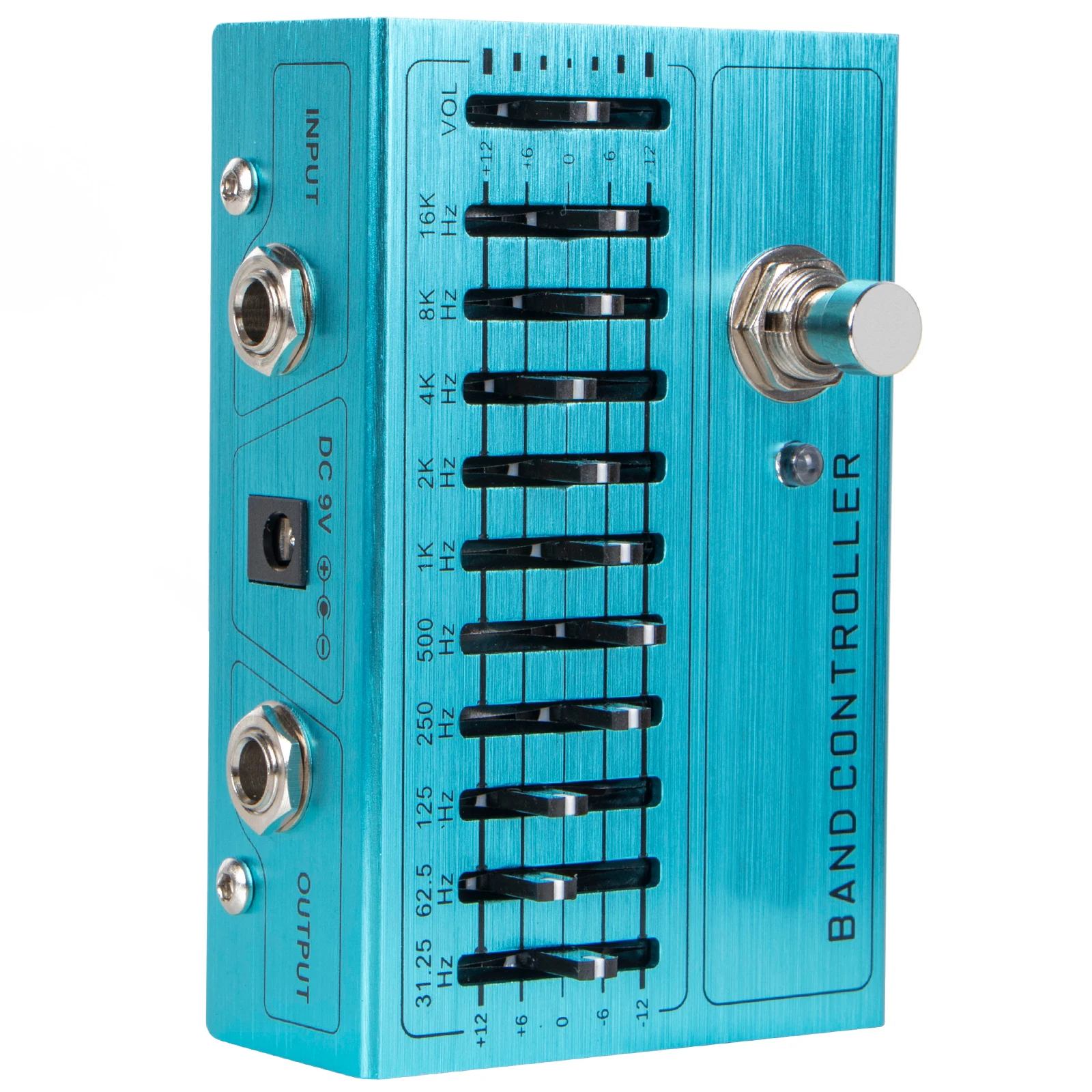 Педаль эквалайзера 10-полосного контроллера для гитары бас истинное байпас