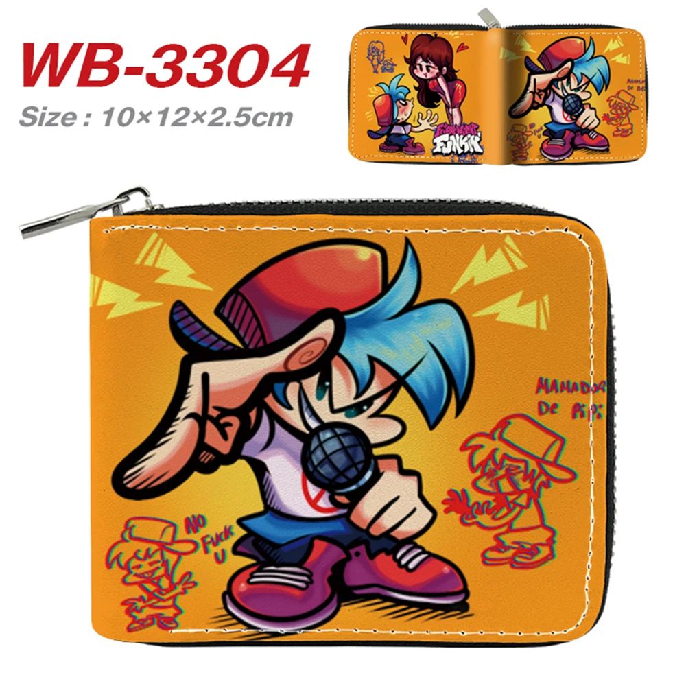 

Anime Friday Night Funkin Pu Print Wallet Coin Bag Pocket Photo Credit Card Holder Teenager Casual Cartoon Zip Short Purses Gift