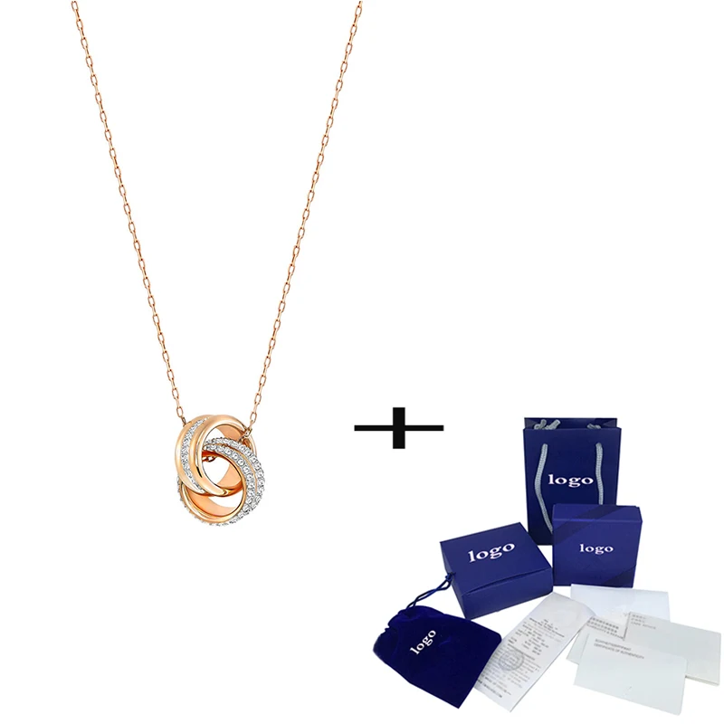 

2019 Exquisite New Pendant Necklace Rose Gold Elegant Simple Ladies Jewelry To Send Couples Anniversary Gifts