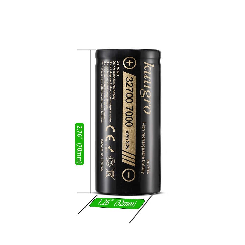 Kuugro ku-70A 32700 3,2 В 7000 мАч LiFePO4 аккумуляторная батарея для DIY аккумуляторной батареи 4S 8S 12S 16S аварийный источник питания (art.: 3920cda153cef) - 3920cda153cef