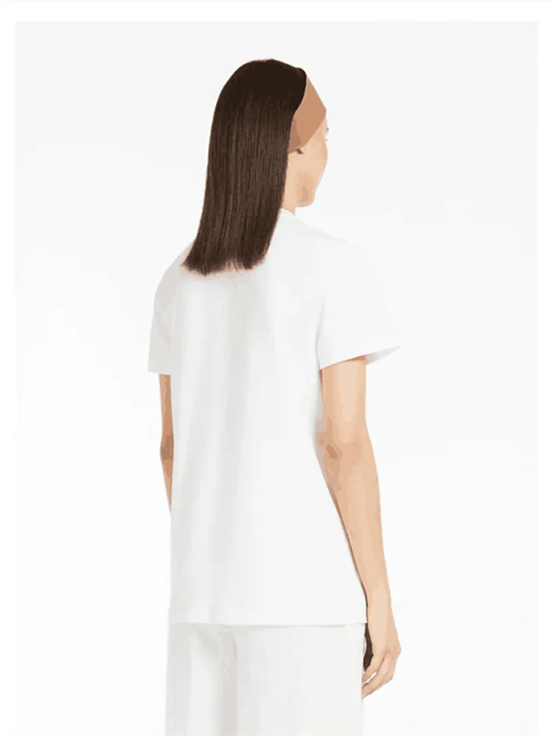 

Patch letter Print Letter Women Cotton T-shirt 2022 Summer New Short-sleeve Tee Ladies O-neck T-Shirt