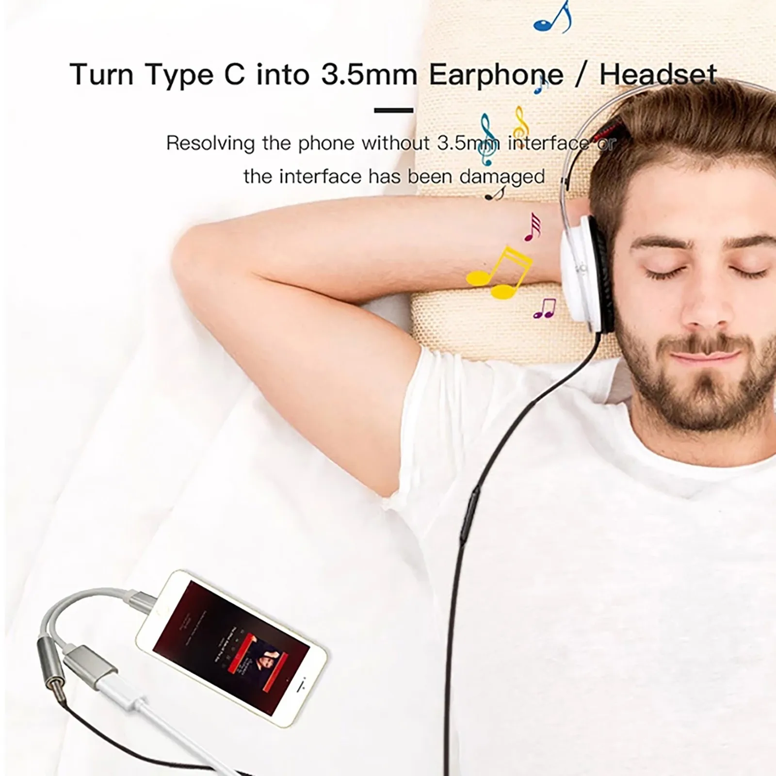 Адаптер для наушников 2 в 1 с USB Type-C на 3 5 мм |