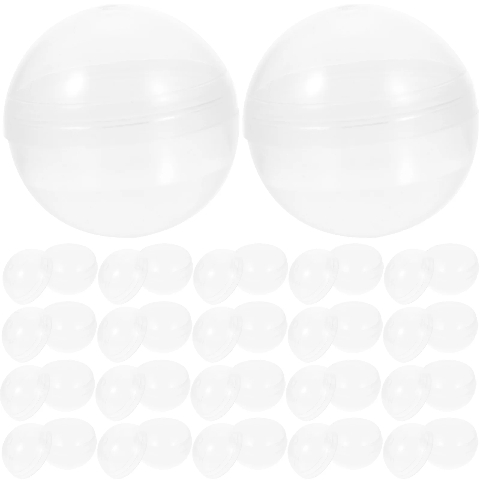 

100 Pcs Transparent Shell Plastic Packaging Ball Balls Desktop Claw Toy Small Containers Children Stroage Mini