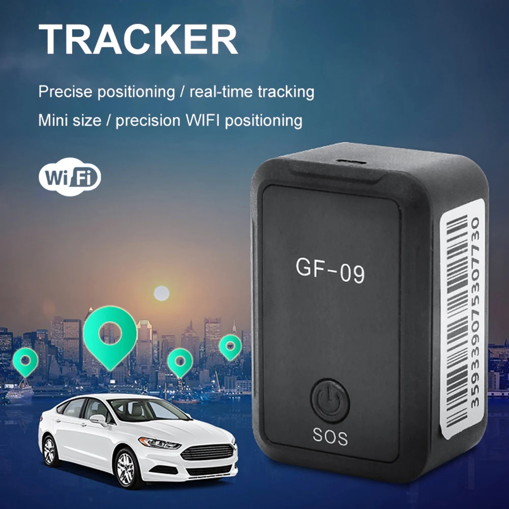 

GF-09 Mini Car GPS Tracker Anti-lost GPS Locator Vehicle Real Time Tracking Record Device Magnetic Mount SIM Message Positioner