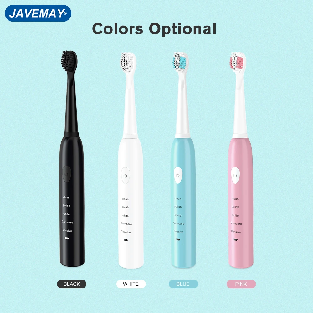 Ultrasonic Sonic Electric Toothbrush Rechargeable Tooth Brush Washable Electronic Whitening Teeth Brush Adult Timer JAVEMAY J110 images - 6