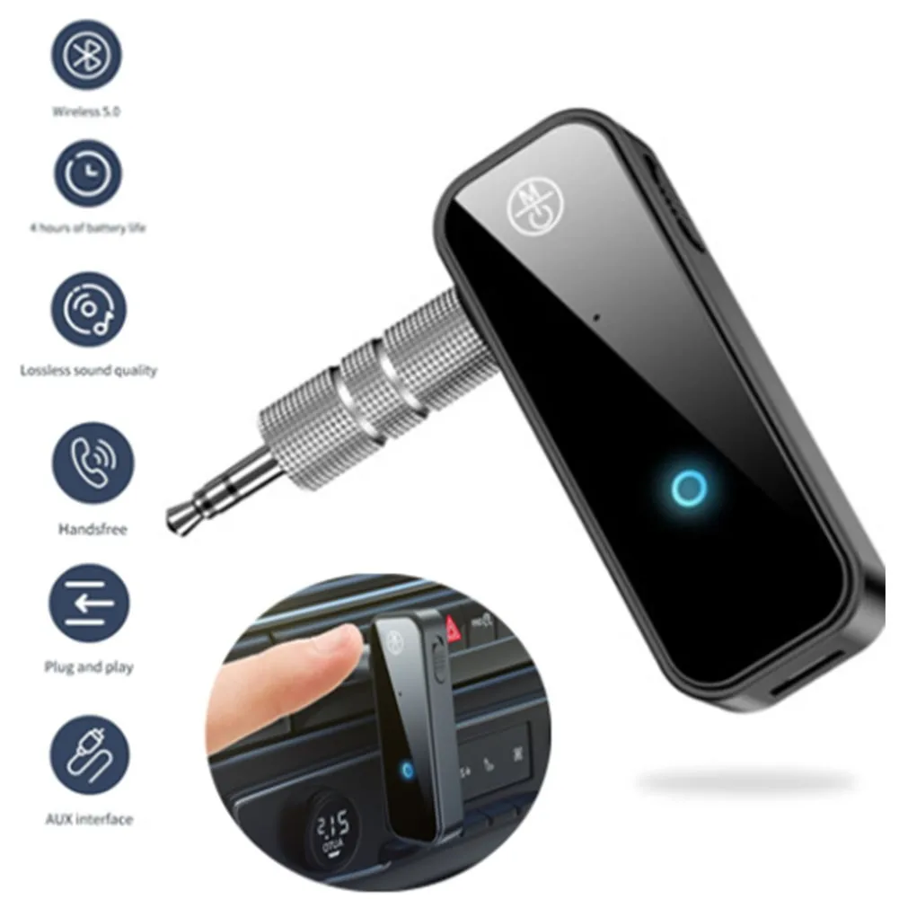 

Aux Car Adapter Black Bluetooth Receiver Transmitter USB 2in1 3.5mm 5.0