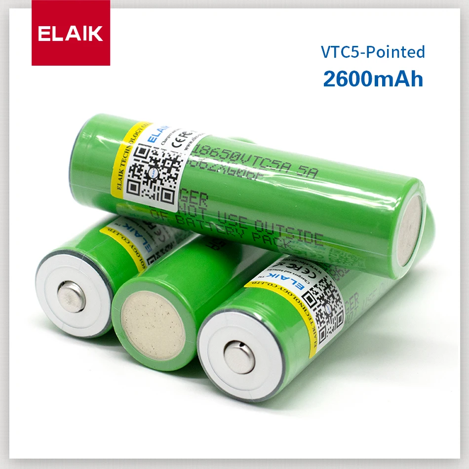 

Original brand new 20PCS 3.7v 18650 VTC5 2600mah lithium rechargeable battery with30A discharge suitable for various electronics