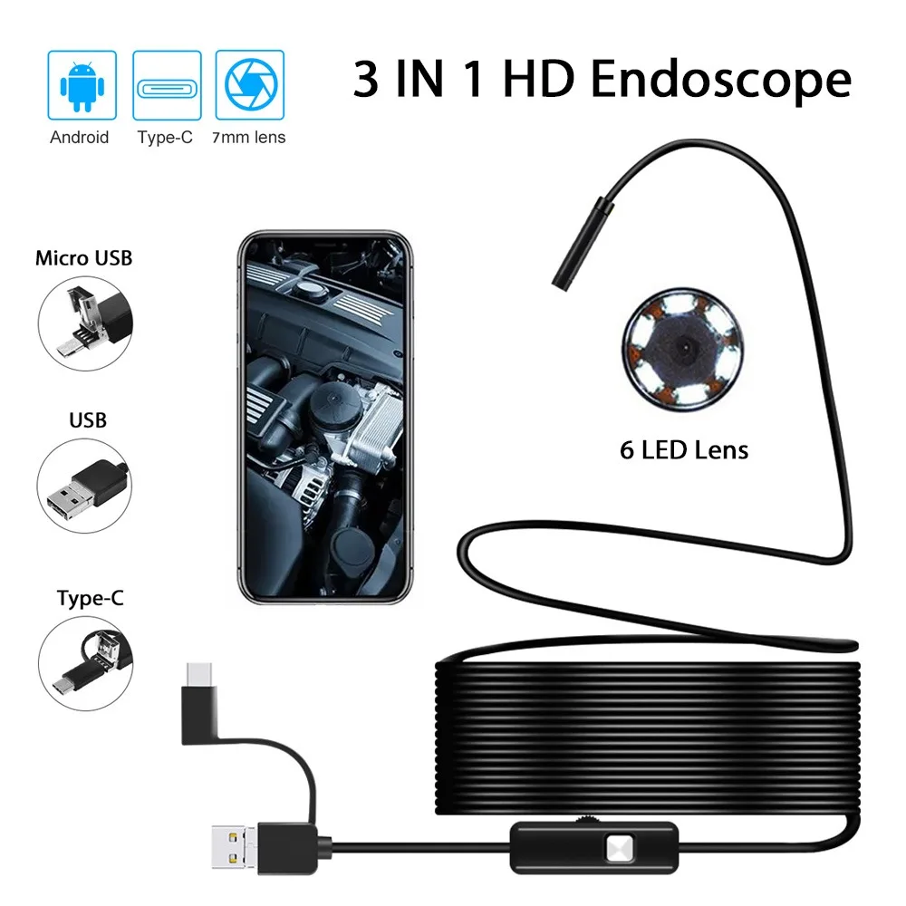 

Repair Inspection Industry Phone Borescope Professional Android Samsung Waterproof New Camera Mobile Endoscope Automobile
