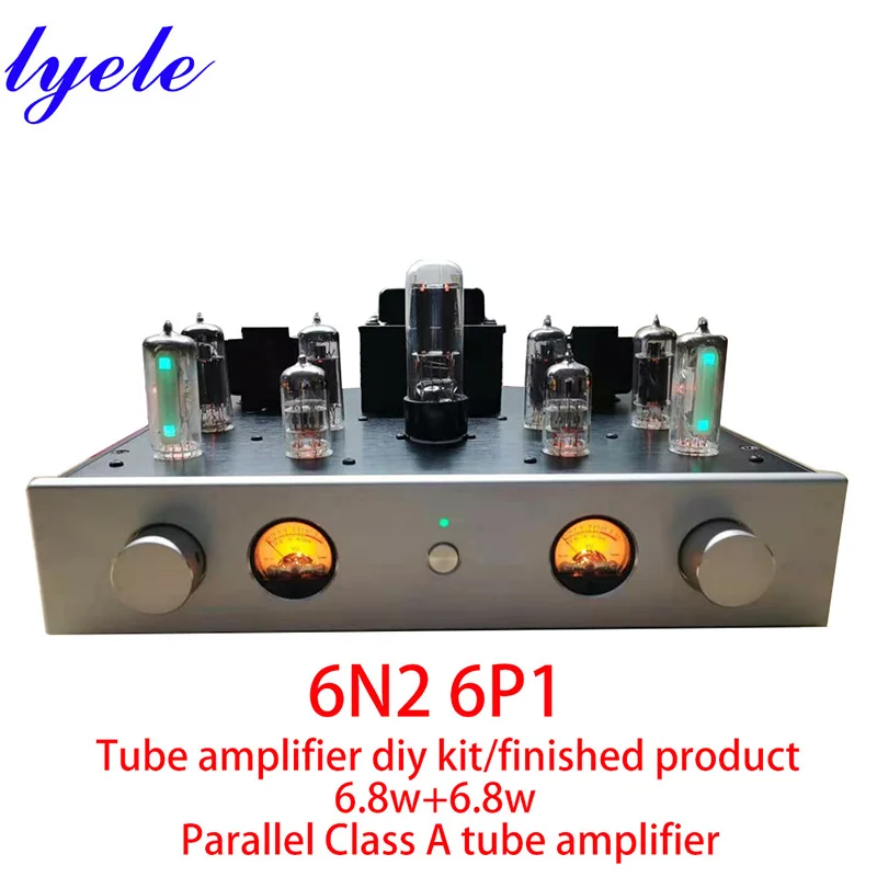 

Lyele Audio 6n2 6p1 Vacuum Tube Amplifier Diy Kit Vu Meter HIFI Class A Audio Amplifier High Power 6.8w*2 Parallel Single Ended