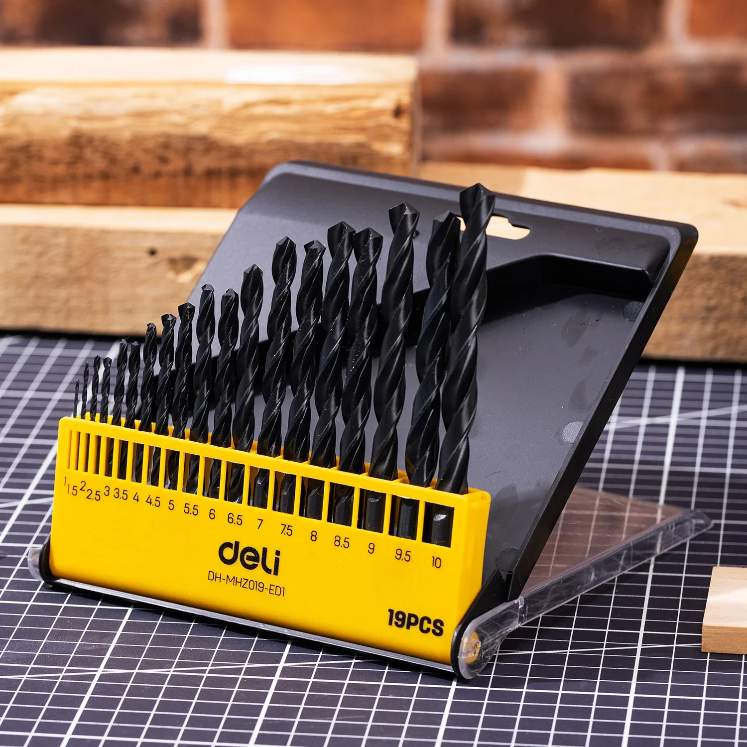 Спиральные сверла Deli 19 в 1 набор сверл с двойной спиральной головкой U-образная