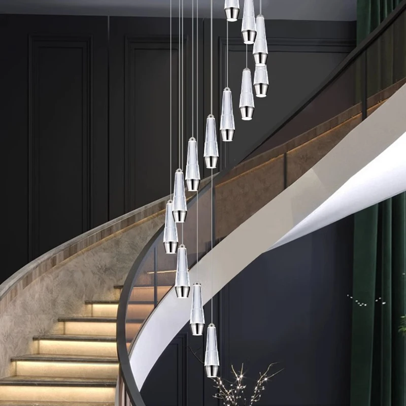 

Art Led Chandelier Pendant Lamp Light Room Decor Nordic home dining indoor stair hanging for living lustre de salon decortiaon