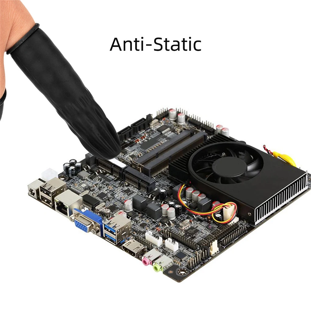 

100 Pieces Silicone Fingertips Cots Covers Caps Toe Gloves Reusable Hand Protector Guard Electronic Pen Machine Women