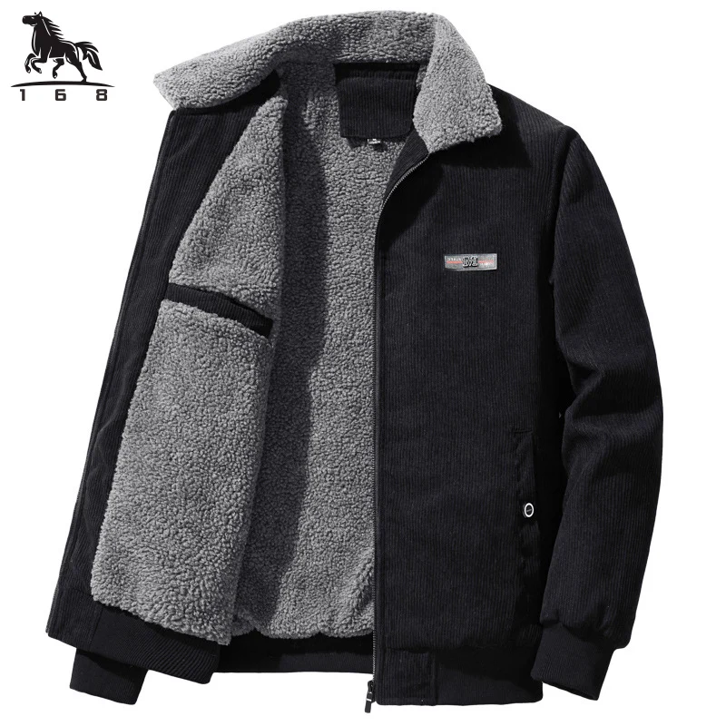 Мужская парка осенне-зимняя новая мужская куртка флисовые утепленные
