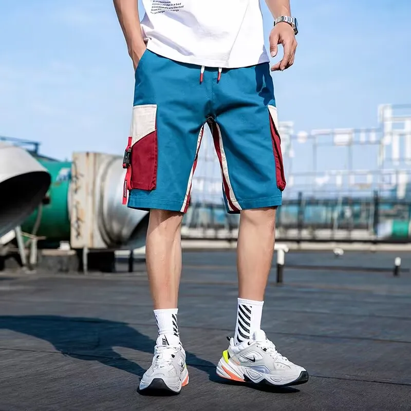 Summer men's shorts New Korean style casual straight work pants Wide leg loose shorts for men
