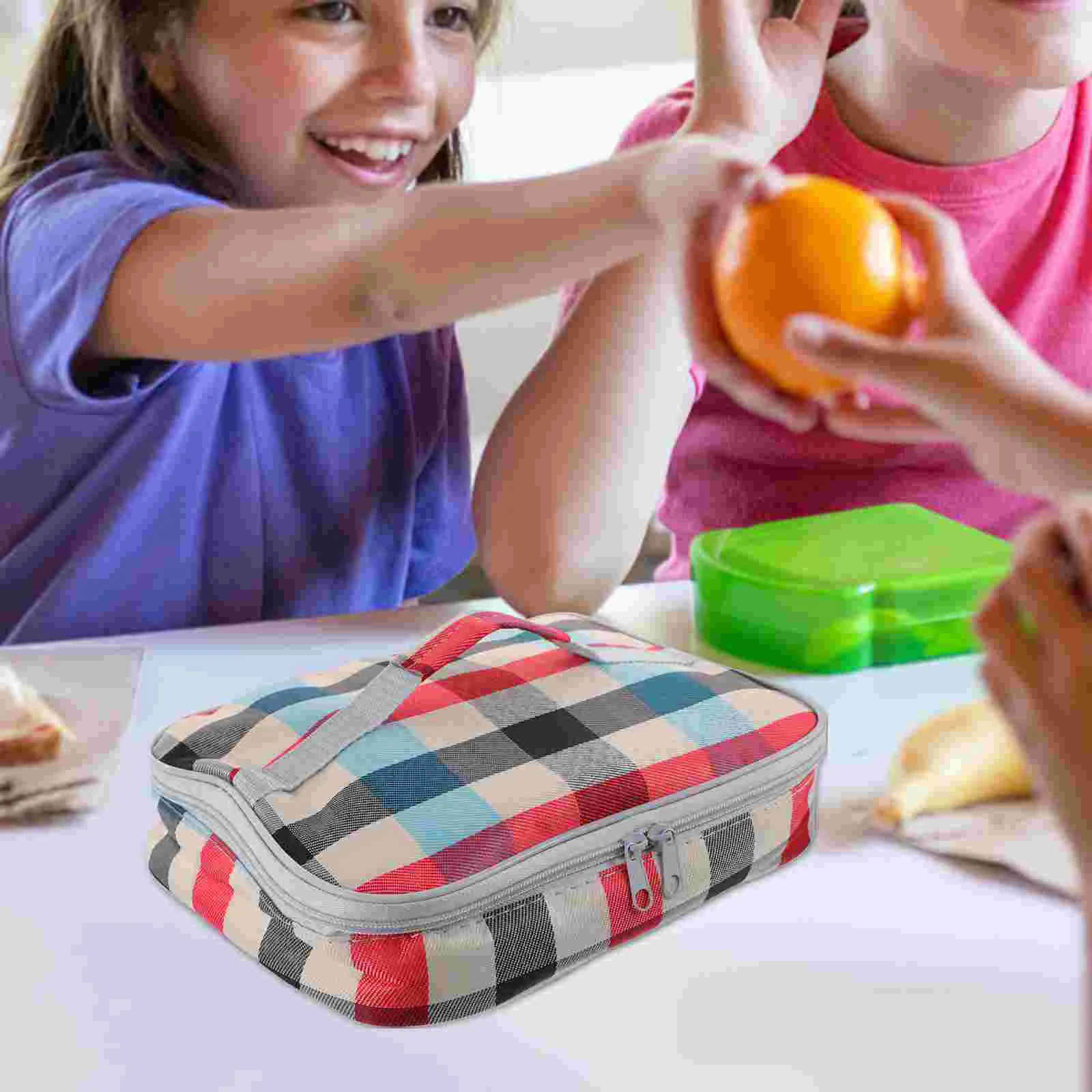 Square Lunch Bag Heat Preservation Women Mini Bento Box Cute Insulated Hot Camping Thermal Insulation Portable Small images - 6