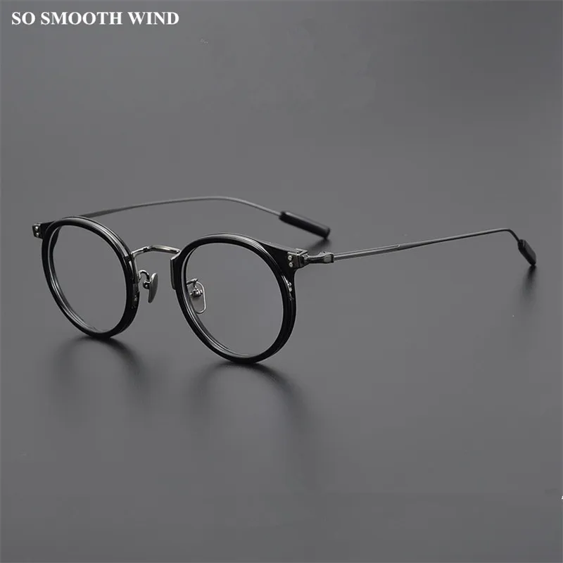 

Ultralight Pure Titanium Glasses Frame Men Women Retro Round Optical Frames Eyeglasses Myopia Prescription Spectacles Eyewear