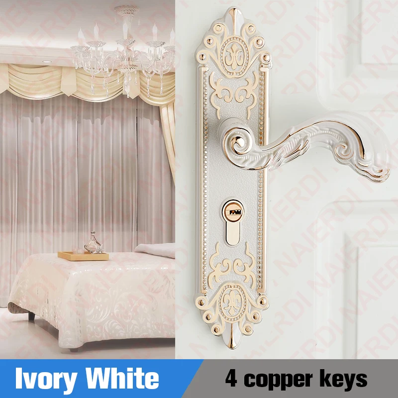 

Дверной замок NAIERDI белый янтарь