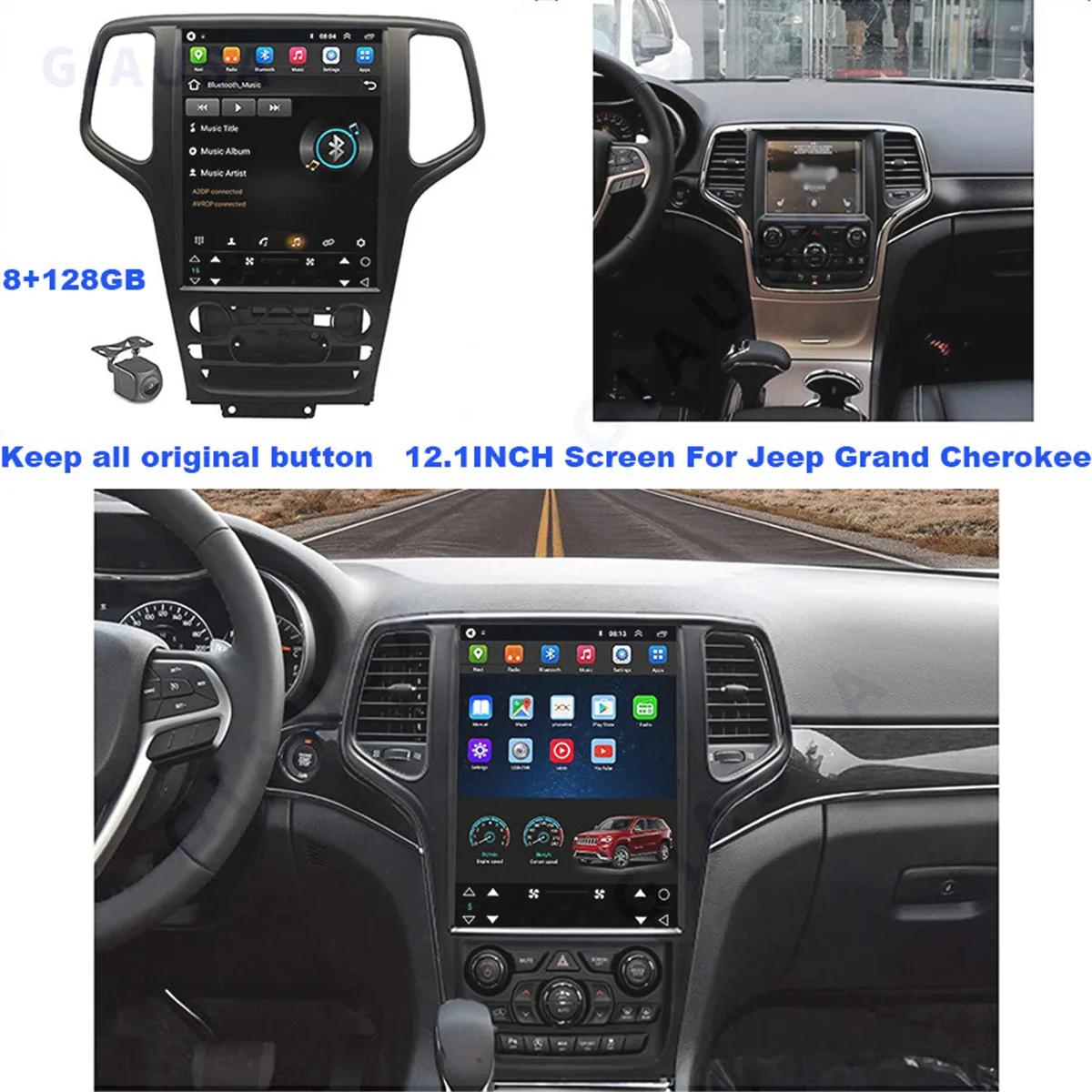 Восьмиядерный автомобильный радиоприемник Android для Jeep Grand Cherokee 2014-2017 DVD