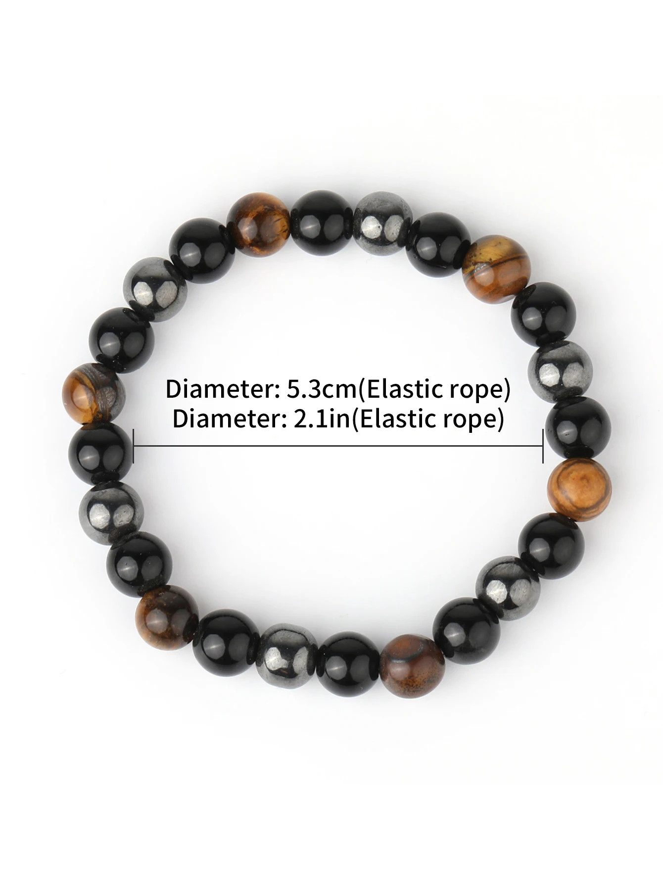 OAIITE 8 мм натуральный гематит браслет для мужчин черный агат желтый тигровый глаз