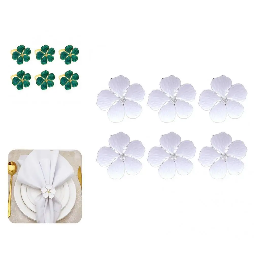 

Special Serviette Ring Stunning Tear-resistant Bright Color Napkin Holder Napkin Buckle Napkin Holder 6Pcs