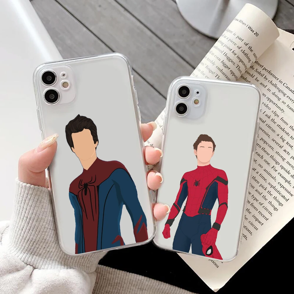 

Spiderman Marvel Transparent Phone Case For XiaoMi Redmi Note 10 9S 8 7 6 5 A Pro T Y1 Anime Cover Silicone Pre funda