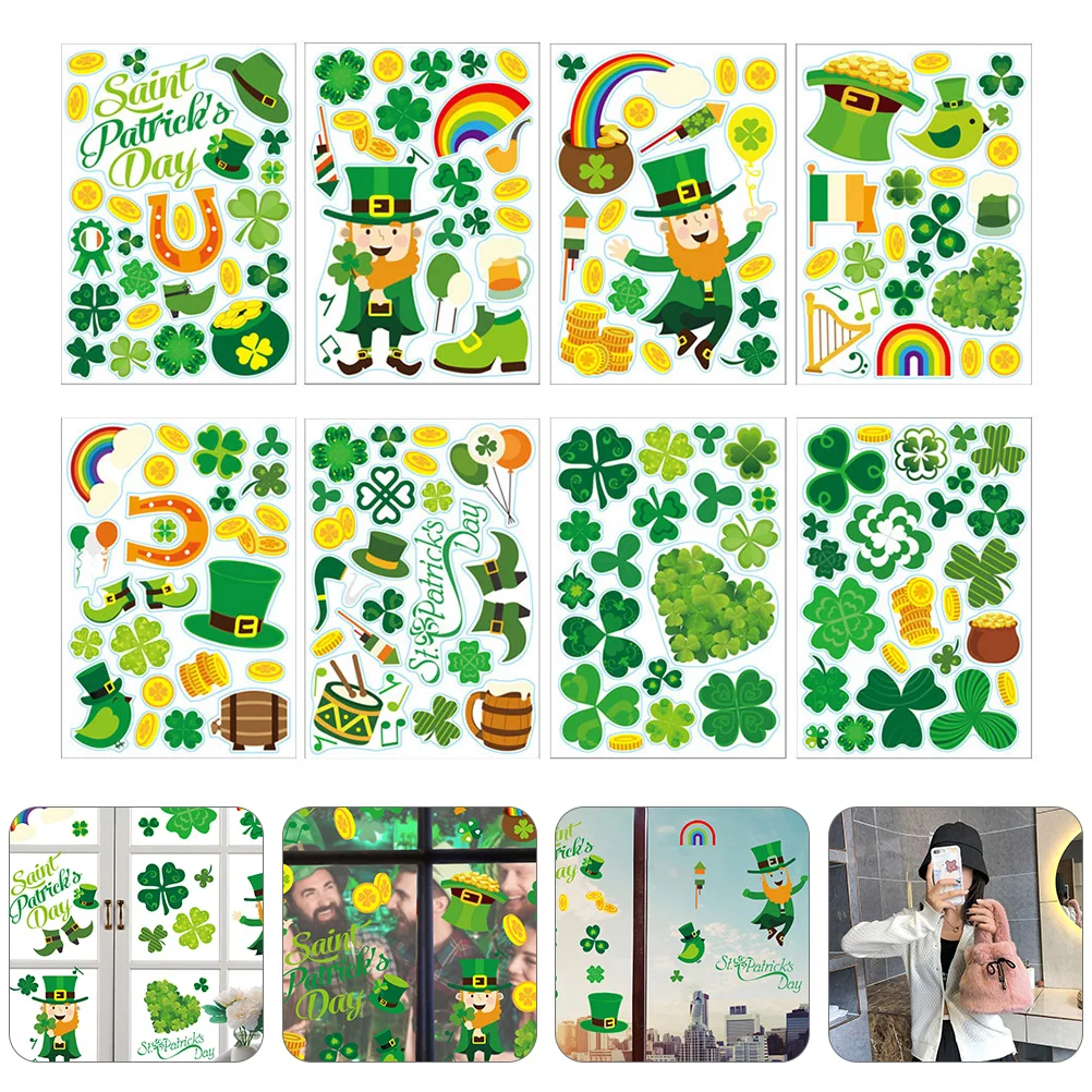 

Window Decals Sticker Stickers Day Static St Party Shamrock Patrick S Shop Decal Festive Clings Decorations Showcase