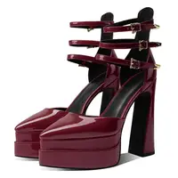In the autumn of 2022 the new pointed double-layer water table ultra-high heel shallow mouth Mary Jane women's shoes