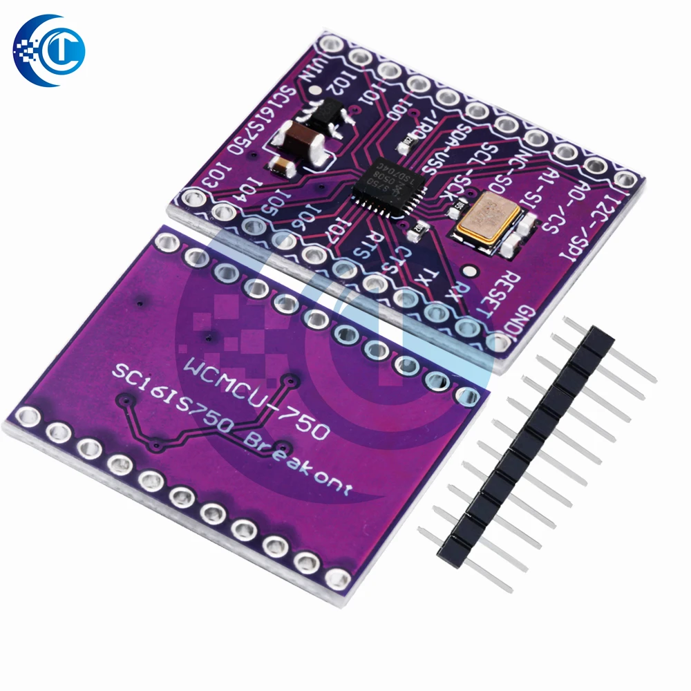Фото 2.5v/3.3v SC16IS750 CJMCU-750 с одним интерфейсом UART IIC I2C и интерфейсом I2C-Bus/SPI для промышленных модулей управления, программируемый порт ввода-вывода №3