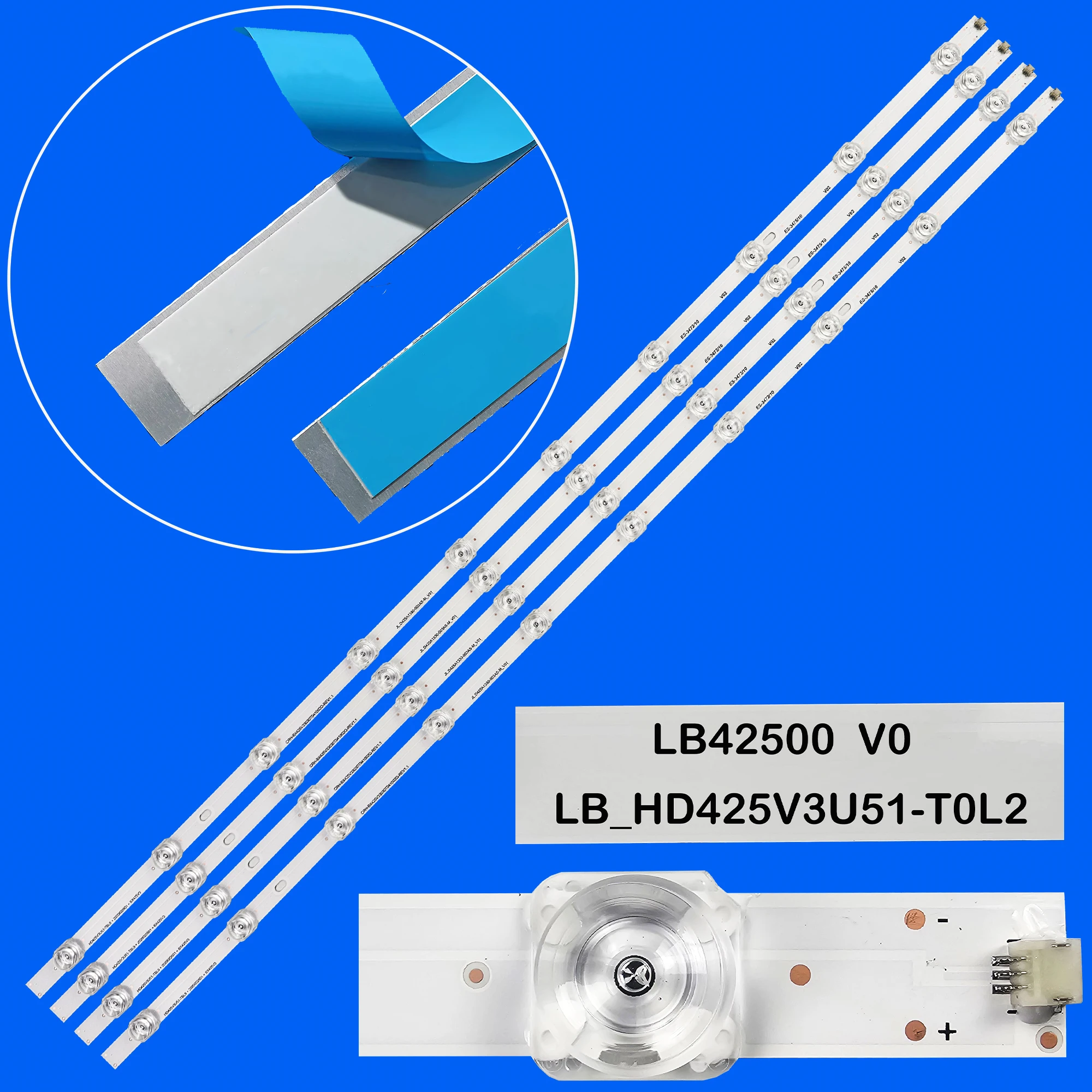 

Комплект светодиодной подсветки 1/5/10 Strio CRH-BX425V33030T041002Q-REV1.1 для H43B7300 H43B7500 H53A6140 LB42500 V0 LB_HD425V3U51-T0L2